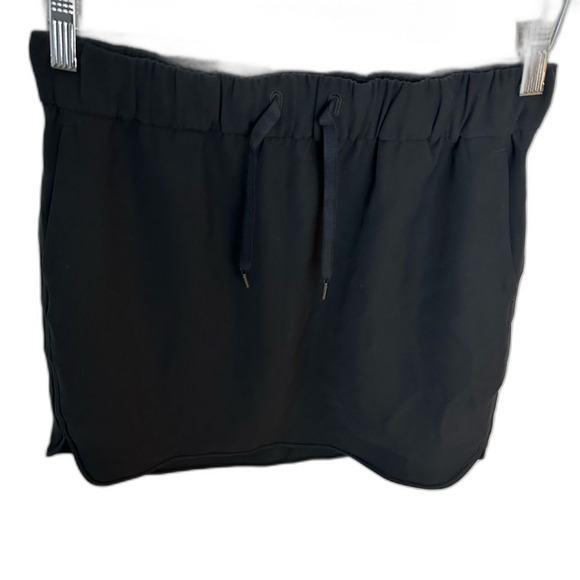 Lululemon Black On The Fly Skirt Woven Drawstring Size 8 W8A87S Athletic Outdoor - Picture 14 of 15